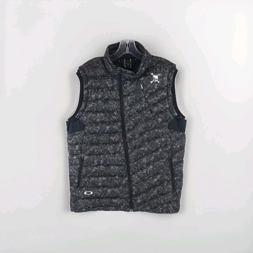 OAKLEY Skull Logo Vest Black Camo Vest Size XL Japan
